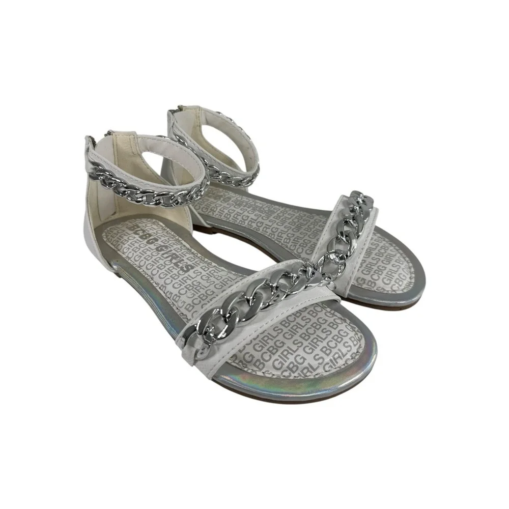 BCBG Girls White flat sandals Size 13 M